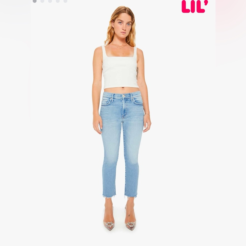 LIL MOTHER Insider Crop Step Fray Jeans Size 28